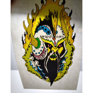 Grateful Dead Car Window Decal Psychedelic Demon Green Teeth Horns Red Eyes